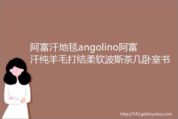 阿富汗地毯angolino阿富汗纯羊毛打结柔软波斯茶几卧室书