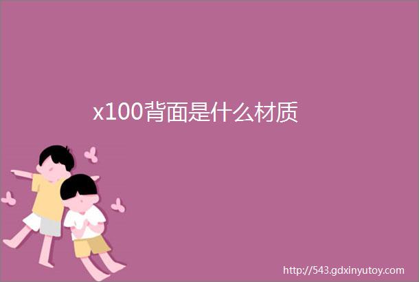 x100背面是什么材质