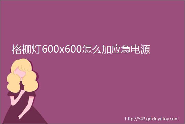 格栅灯600x600怎么加应急电源