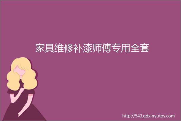 家具维修补漆师傅专用全套