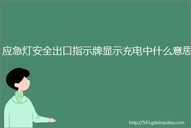 应急灯安全出口指示牌显示充电中什么意思