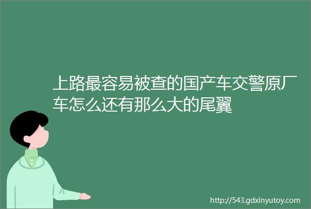 上路最容易被查的国产车交警原厂车怎么还有那么大的尾翼