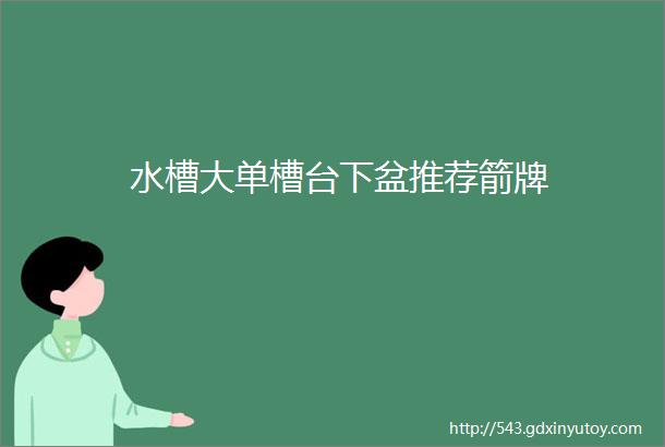 水槽大单槽台下盆推荐箭牌