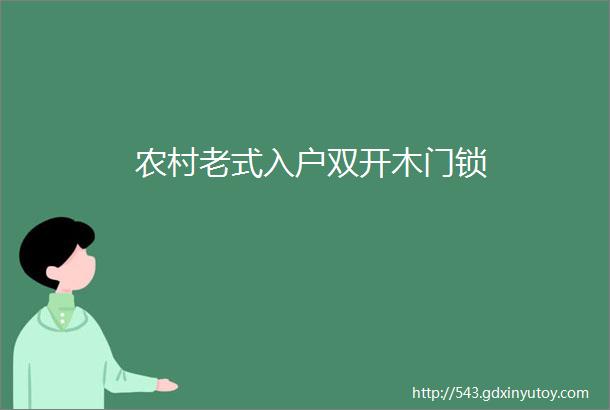 农村老式入户双开木门锁