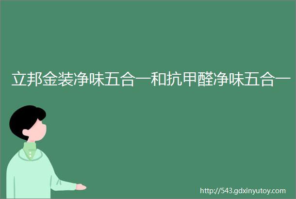 立邦金装净味五合一和抗甲醛净味五合一