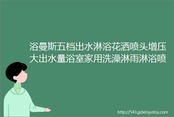 浴曼斯五档出水淋浴花洒喷头增压大出水量浴室家用洗澡淋雨淋浴喷花一个装