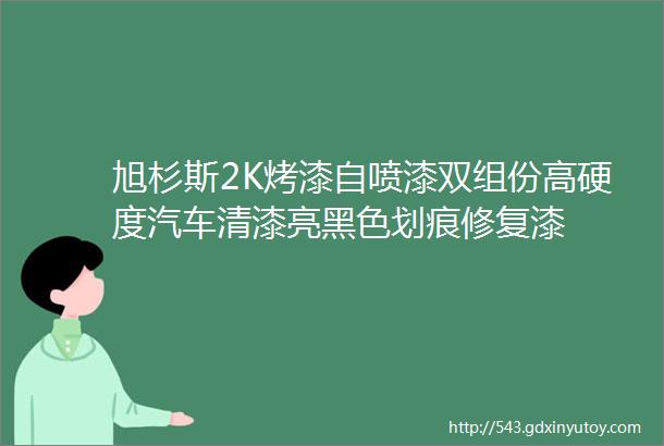 旭杉斯2K烤漆自喷漆双组份高硬度汽车清漆亮黑色划痕修复漆