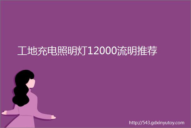 工地充电照明灯12000流明推荐