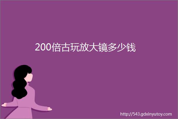 200倍古玩放大镜多少钱