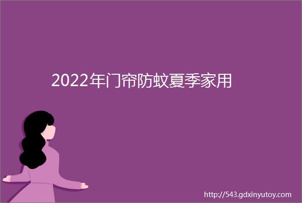 2022年门帘防蚊夏季家用