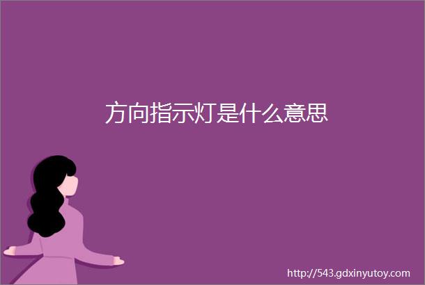 方向指示灯是什么意思