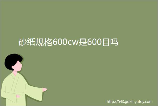 砂纸规格600cw是600目吗