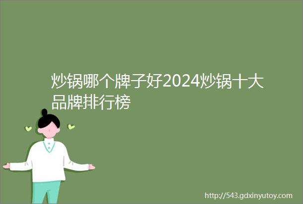 炒锅哪个牌子好2024炒锅十大品牌排行榜