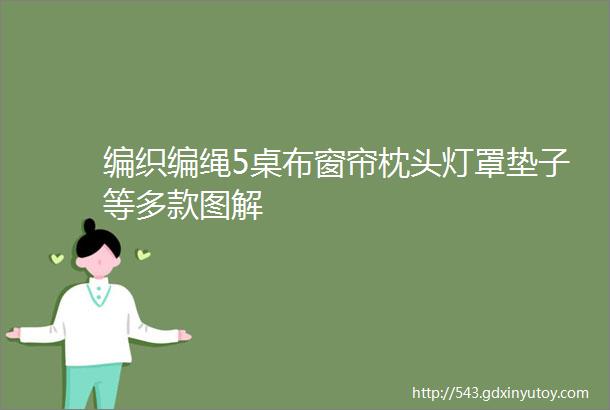 编织编绳5桌布窗帘枕头灯罩垫子等多款图解