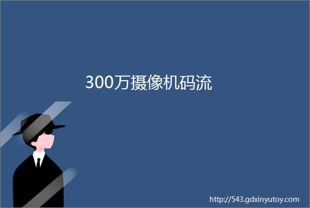 300万摄像机码流