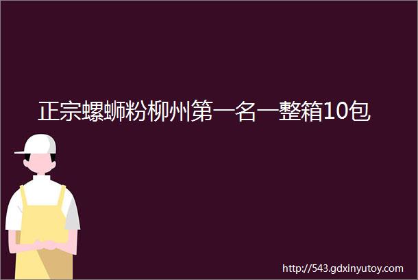 正宗螺蛳粉柳州第一名一整箱10包