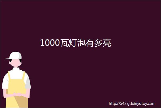 1000瓦灯泡有多亮