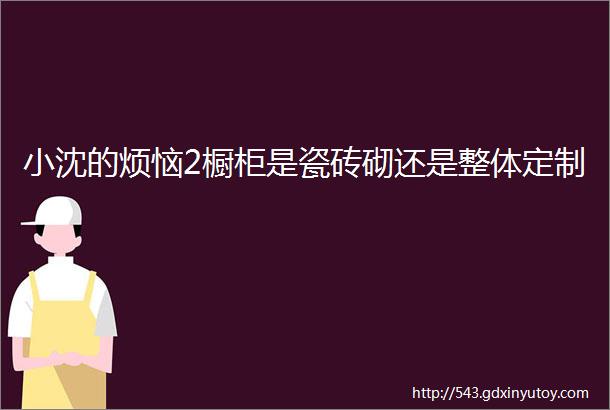 小沈的烦恼2橱柜是瓷砖砌还是整体定制