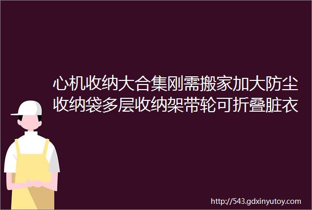 心机收纳大合集刚需搬家加大防尘收纳袋多层收纳架带轮可折叠脏衣篓落地可移动挂衣架helliphellip