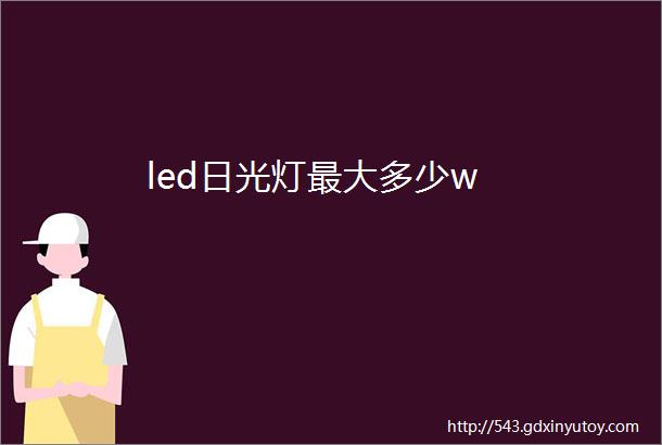 led日光灯最大多少w