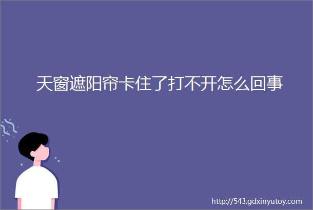 天窗遮阳帘卡住了打不开怎么回事