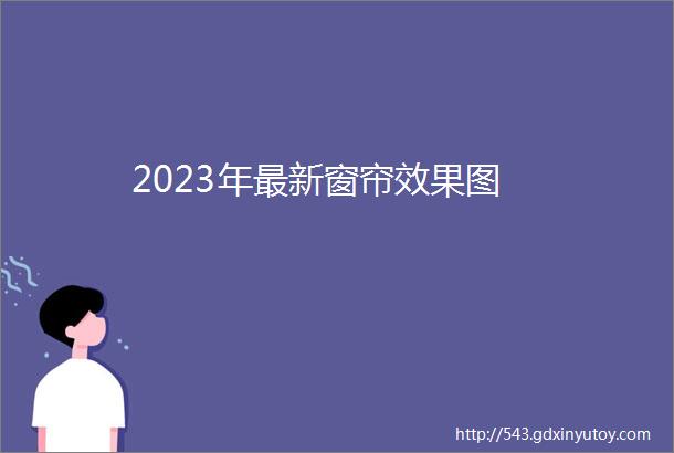 2023年最新窗帘效果图