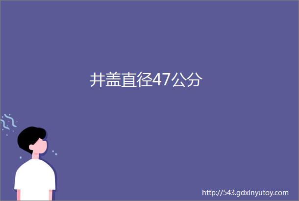 井盖直径47公分