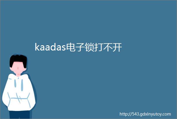 kaadas电子锁打不开