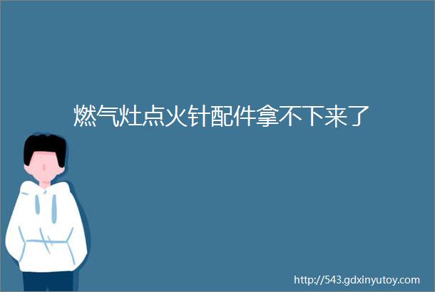 燃气灶点火针配件拿不下来了