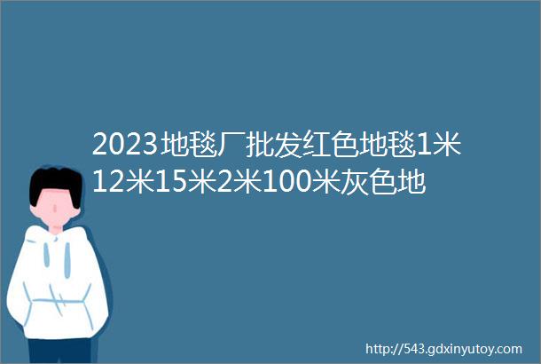 2023地毯厂批发红色地毯1米12米15米2米100米灰色地毯2米100米方块地毯等