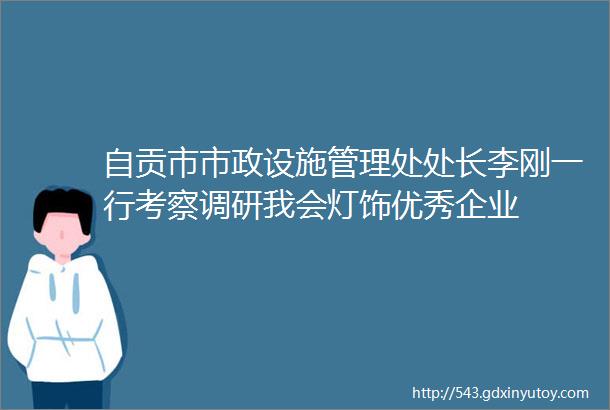 自贡市市政设施管理处处长李刚一行考察调研我会灯饰优秀企业