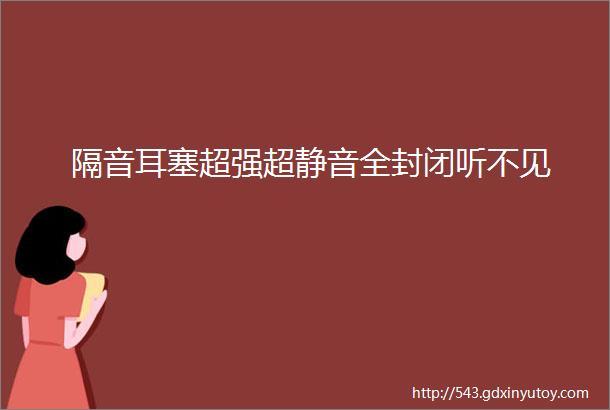 隔音耳塞超强超静音全封闭听不见