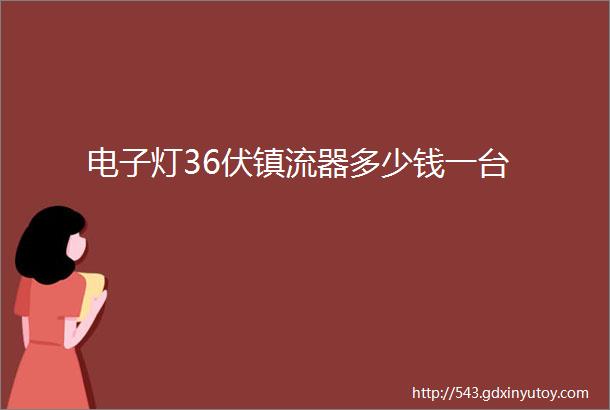 电子灯36伏镇流器多少钱一台