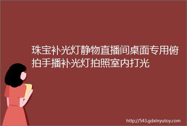 珠宝补光灯静物直播间桌面专用俯拍手播补光灯拍照室内打光