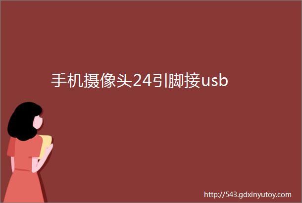 手机摄像头24引脚接usb