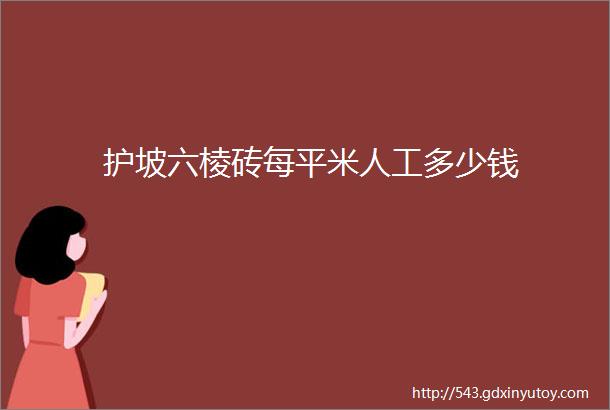 护坡六棱砖每平米人工多少钱