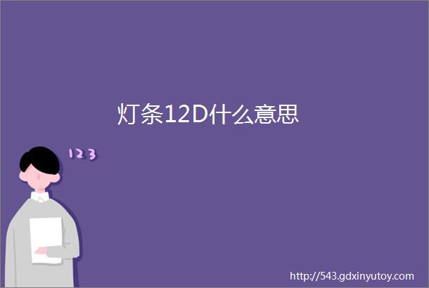 灯条12D什么意思