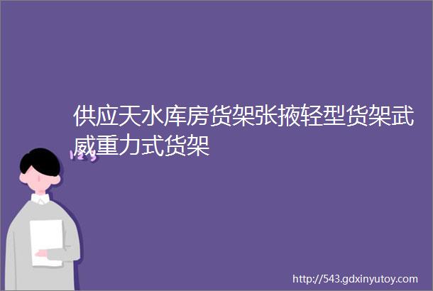 供应天水库房货架张掖轻型货架武威重力式货架