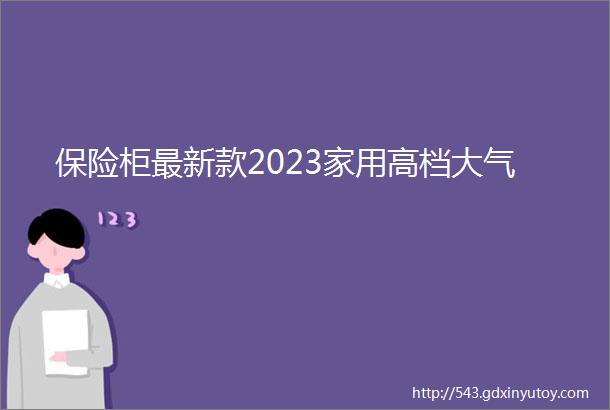 保险柜最新款2023家用高档大气