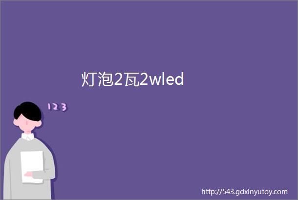 灯泡2瓦2wled