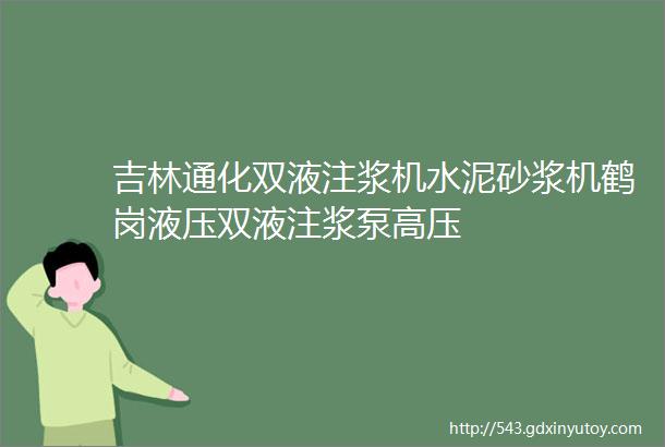 吉林通化双液注浆机水泥砂浆机鹤岗液压双液注浆泵高压