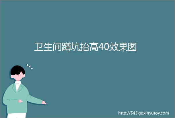 卫生间蹲坑抬高40效果图